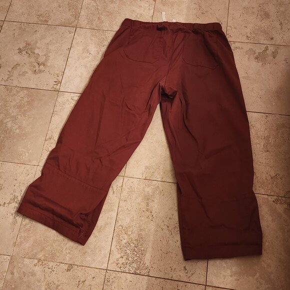 Pact Brick Red Organic Cotton Drawstring pants - Size Large - Picture 2 of 5